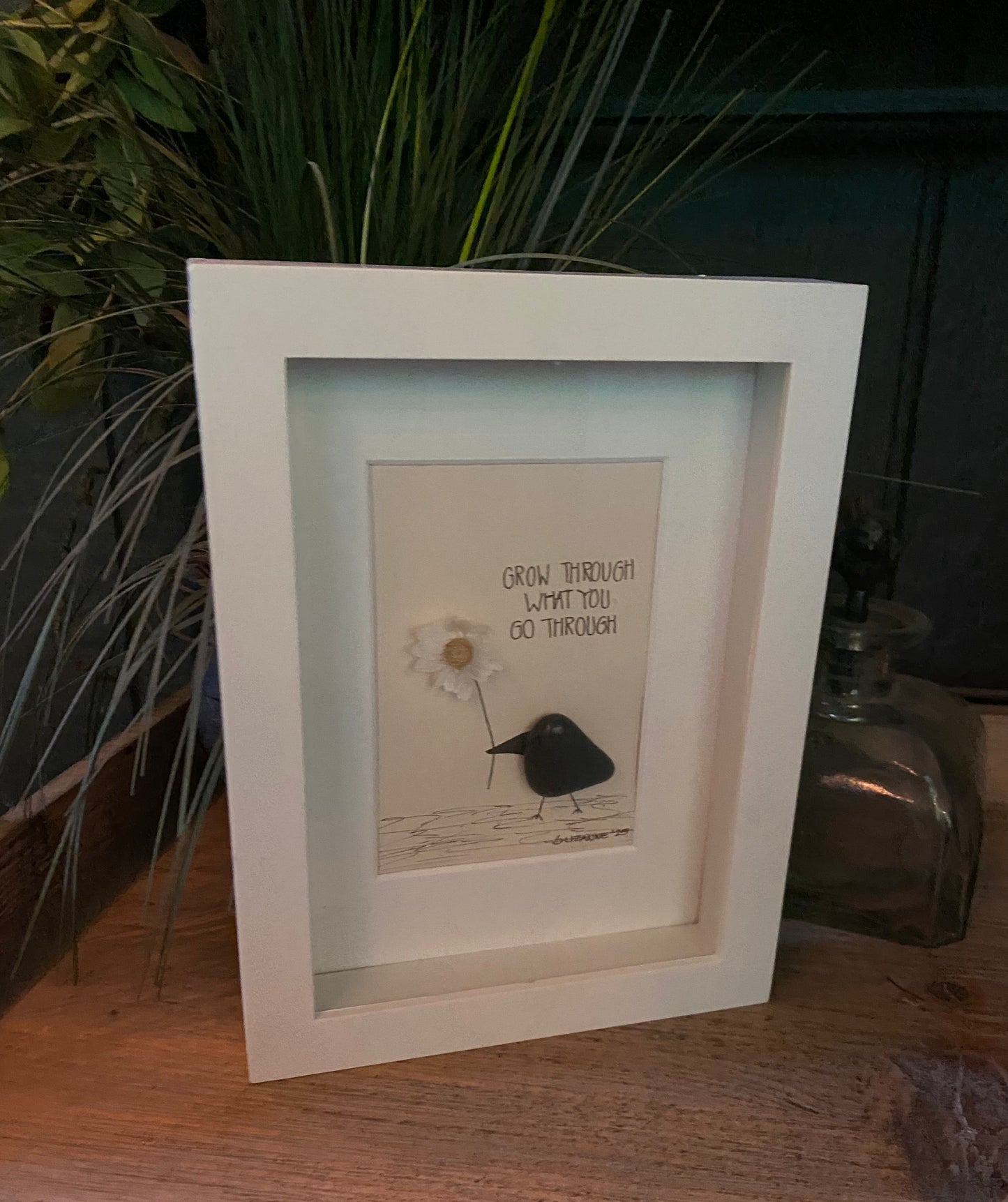 Grow Through What You Go Through Shadowbox Art