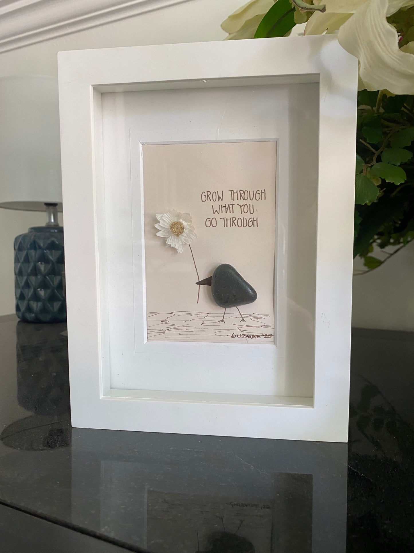 Grow Through What You Go Through Shadowbox Art