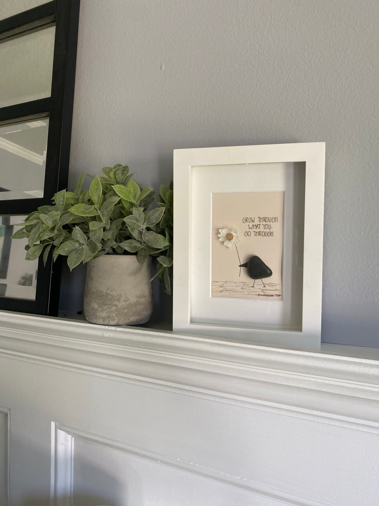Grow Through What You Go Through Shadowbox Art