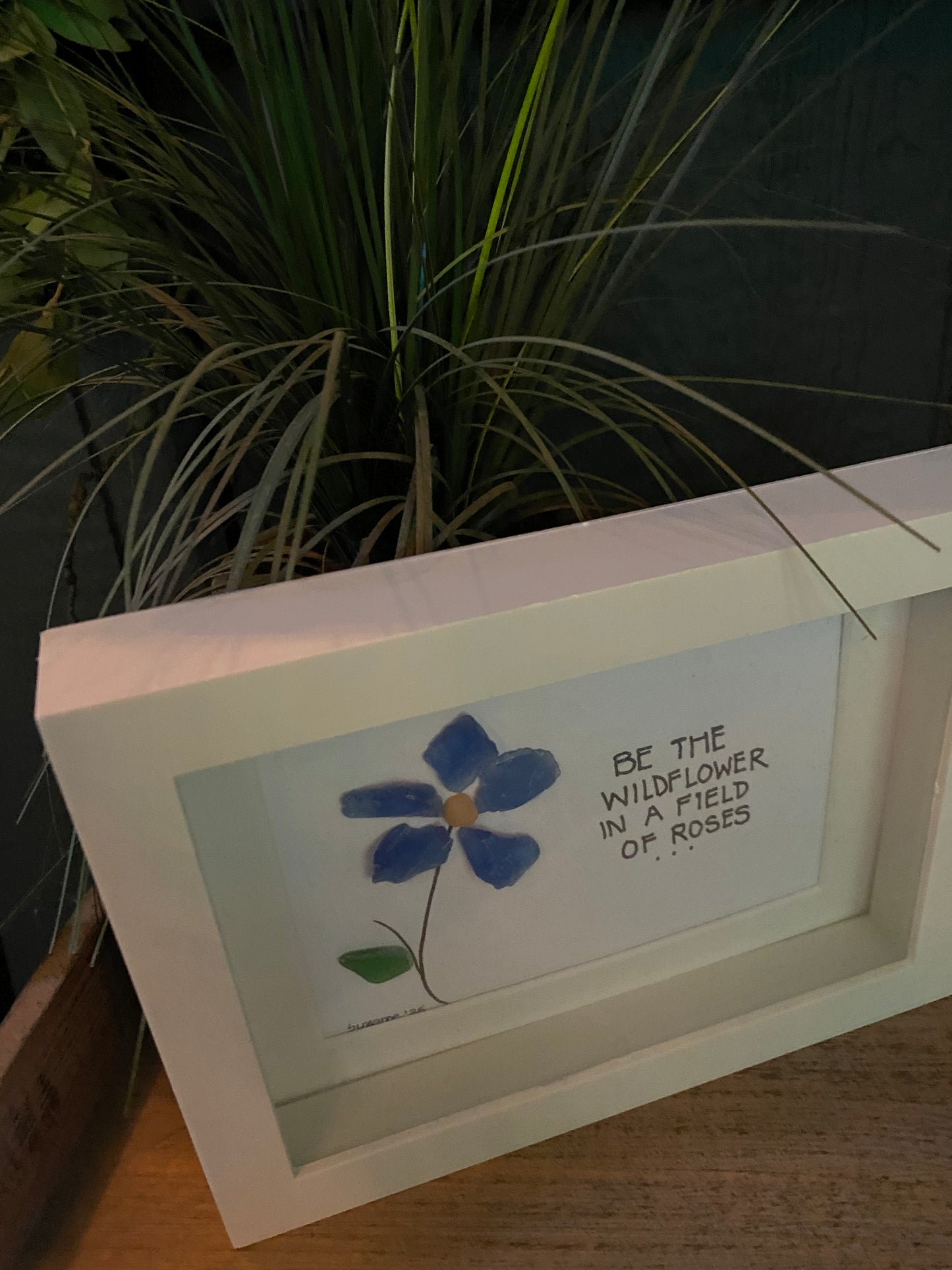 Be a Wildflower in a Field of Roses Shadow Box Art