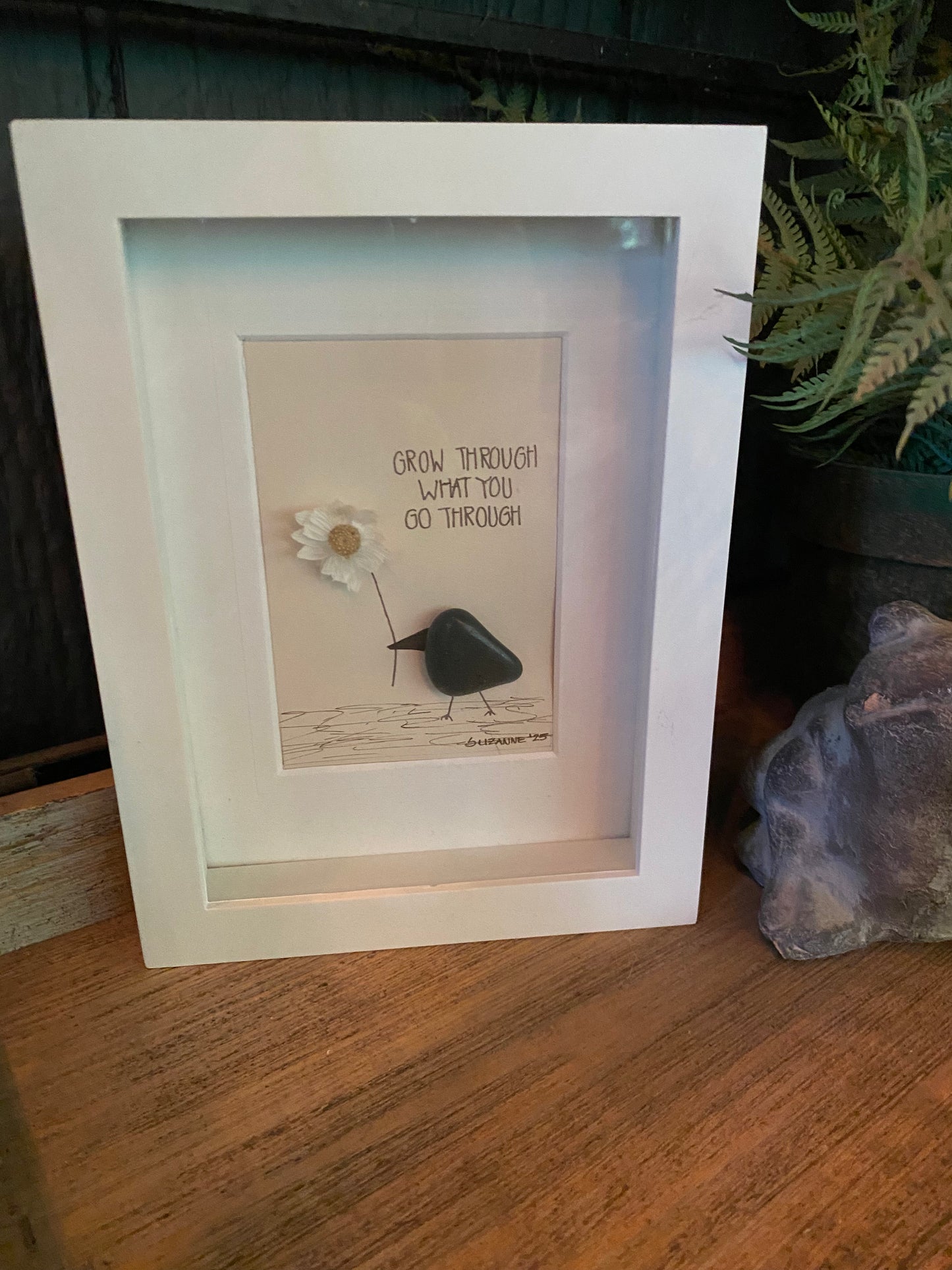 Grow Through What You Go Through Shadowbox Art