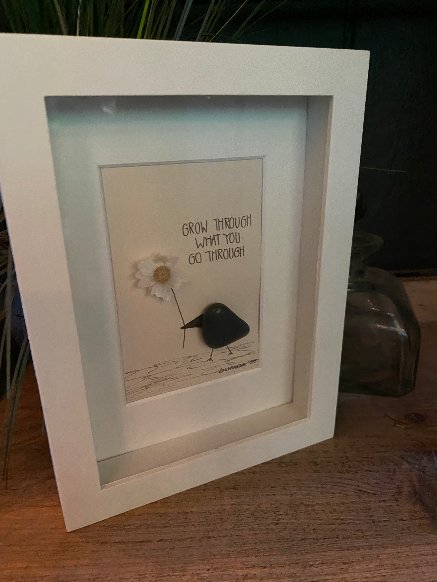 Grow Through What You Go Through Shadowbox Art