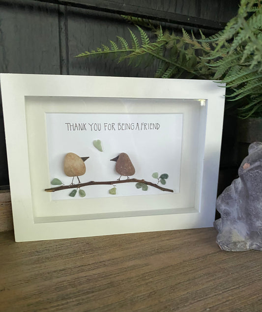 Thank You For Being A Friend Shadow Box Art