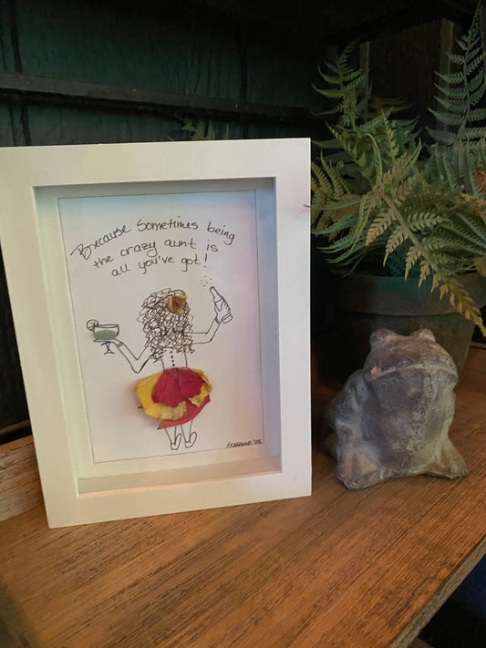 Crazy Aunt Shadow Box Art